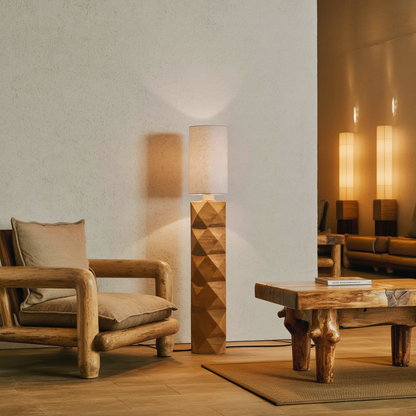 Contemporary Sculptural Lamp Pair For Bedroom And Office