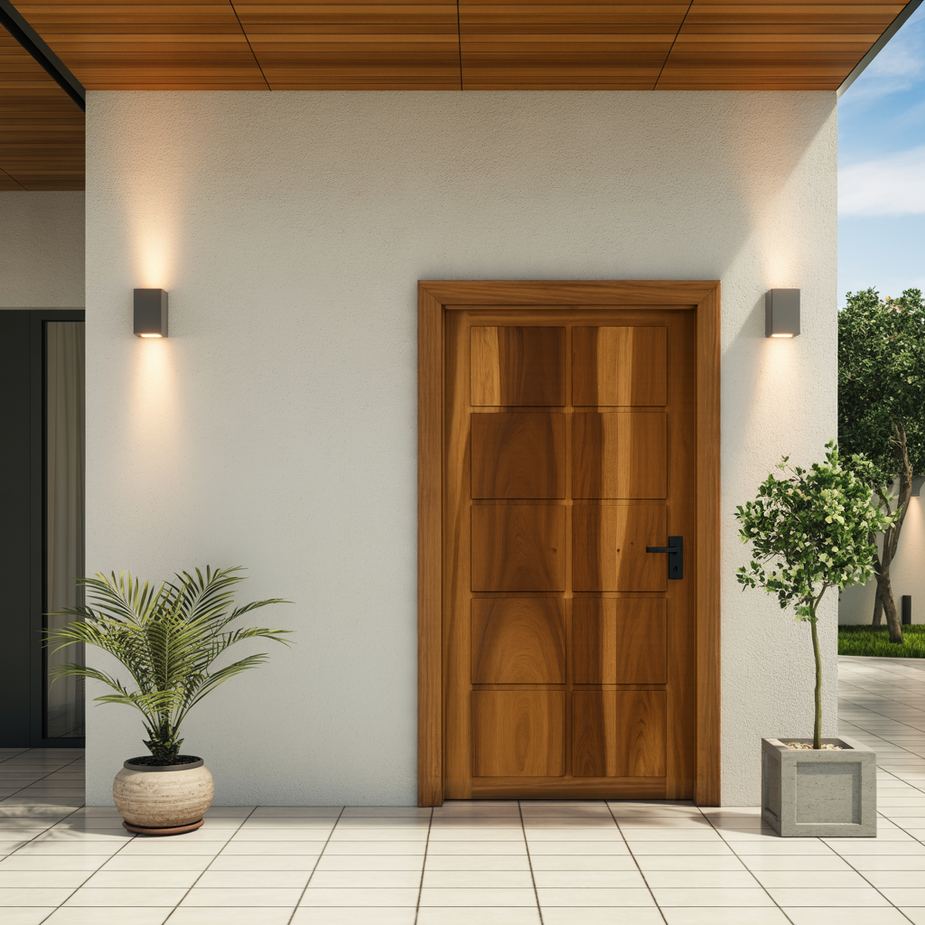 Modern Panel Door Design For Living Room And Hallway