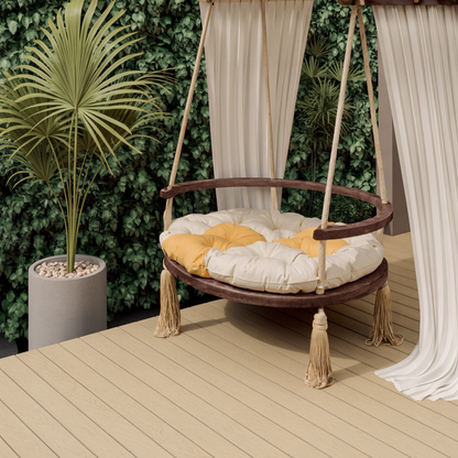 Boho Round Swing Chair For Porch Or Garden