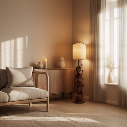 Modern Sculptural Table Lamp Set For Bedroom And Living Room