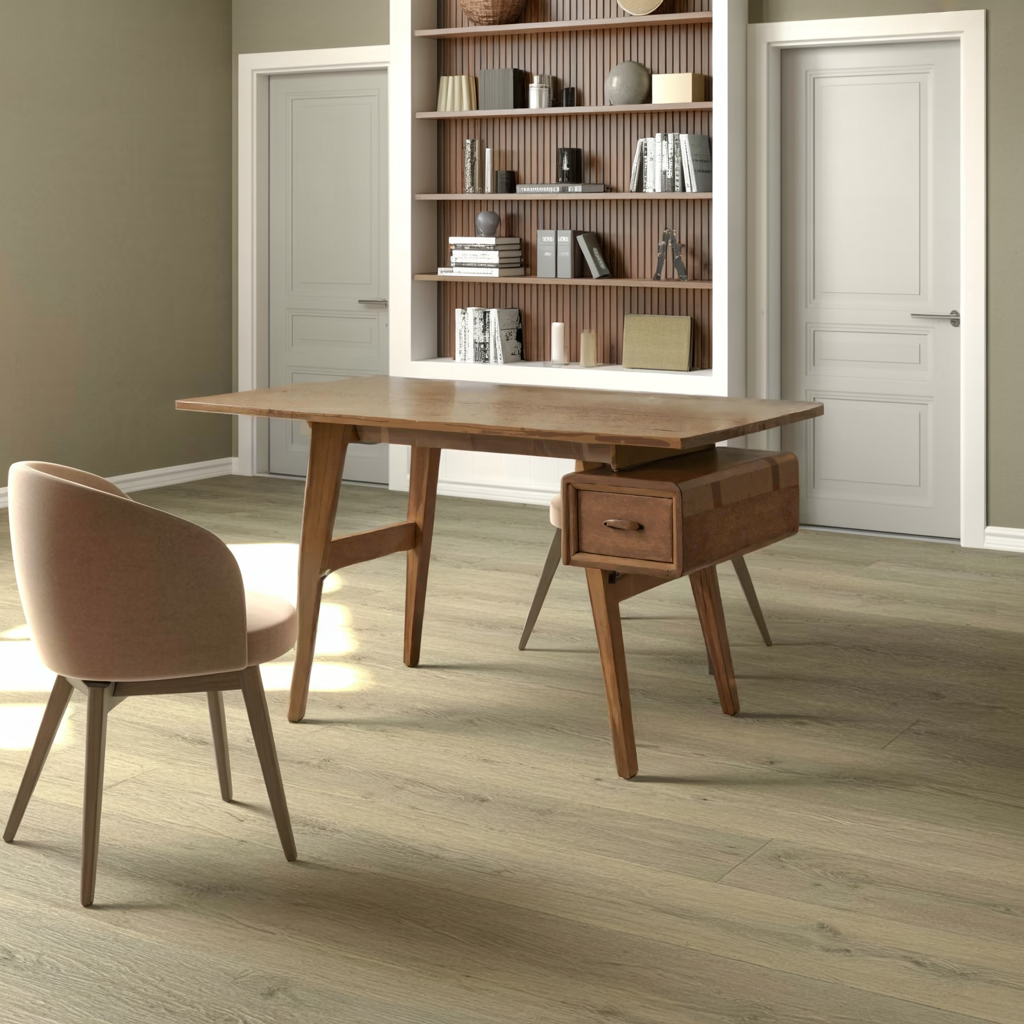 Mid-Century Desk With Drawer For Home Office Space