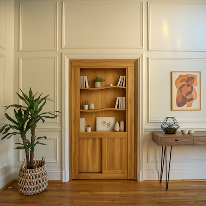 Rustic Hidden Bookshelf Door For Home Library And Entryway