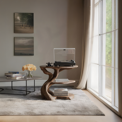 Handcrafted Wooden Media Stand Custom Living Room