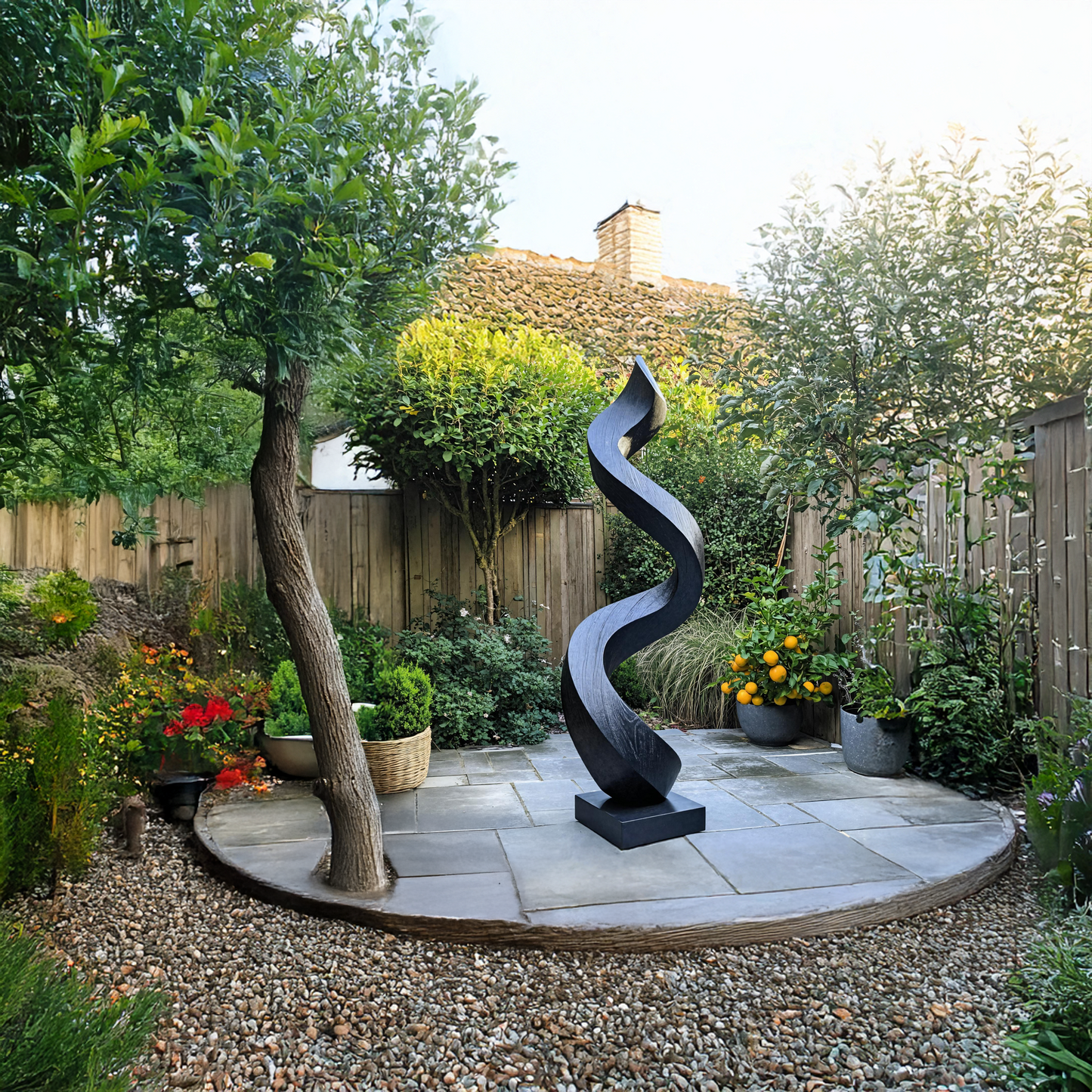 Mid Century Abstract Sculpture For Garden Wall Feature