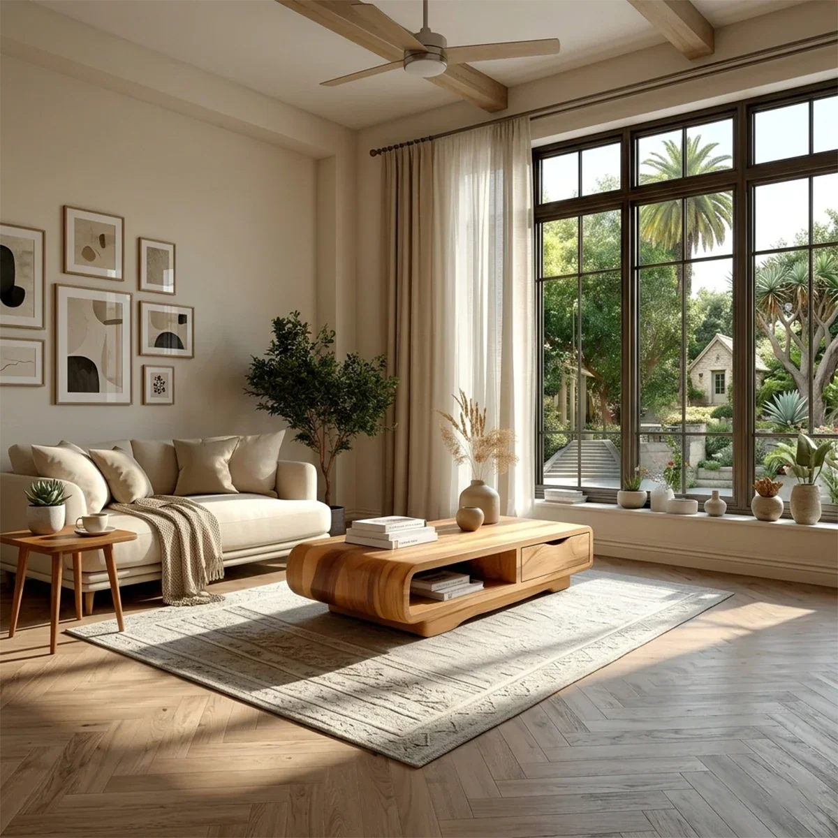 Low profile coffee table featuring open compartment and drawer for organized living space