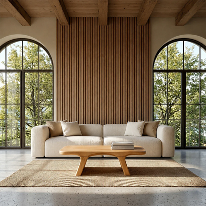 Sculptural Low Coffee Table in Natural Wood – Modern Center Table for Living Spaces