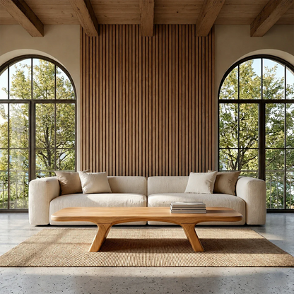 Sculptural Low Coffee Table in Natural Wood – Modern Center Table for Living Spaces