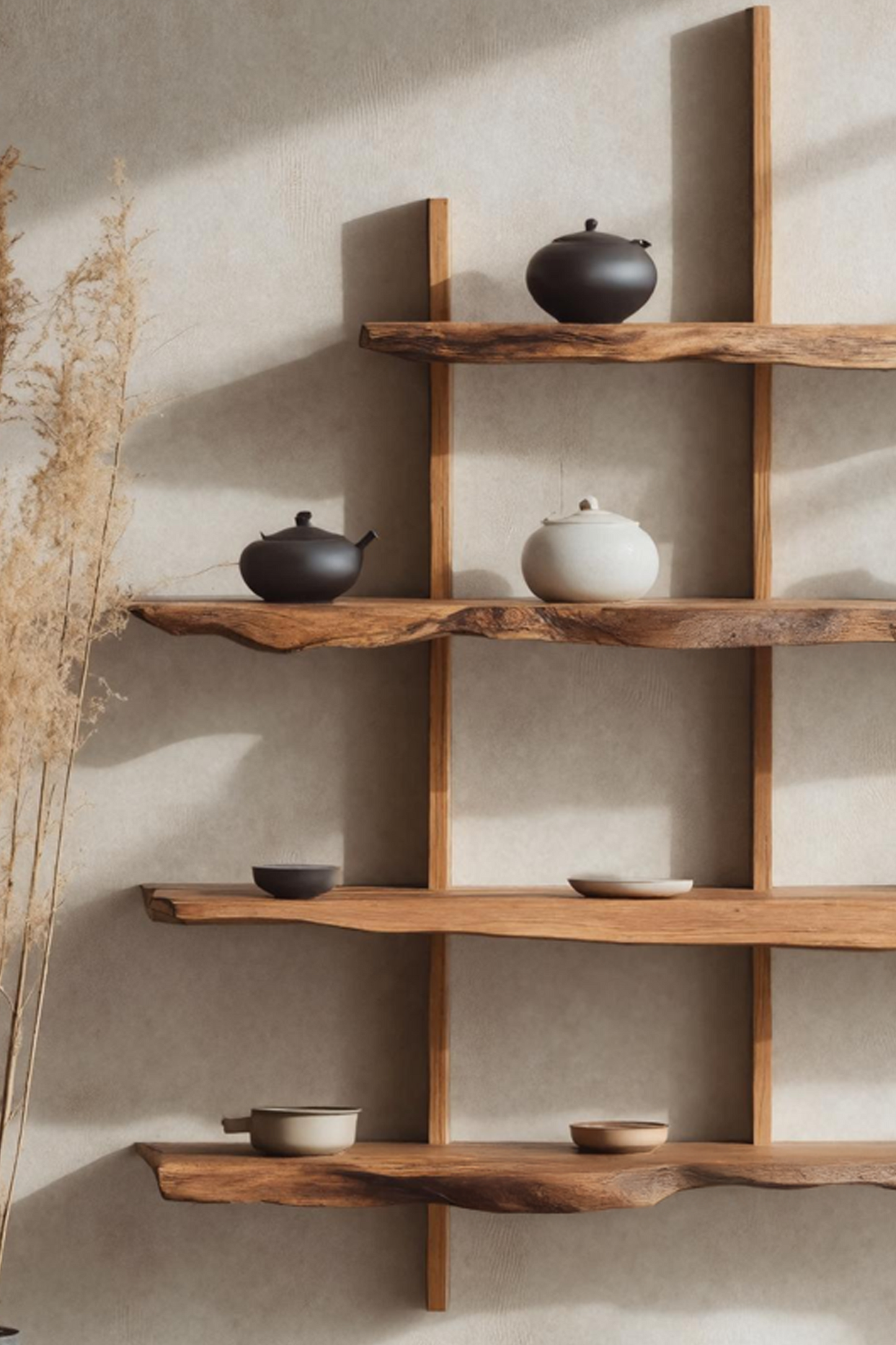 Rustic Live Edge Floating Shelf For Living Room Use