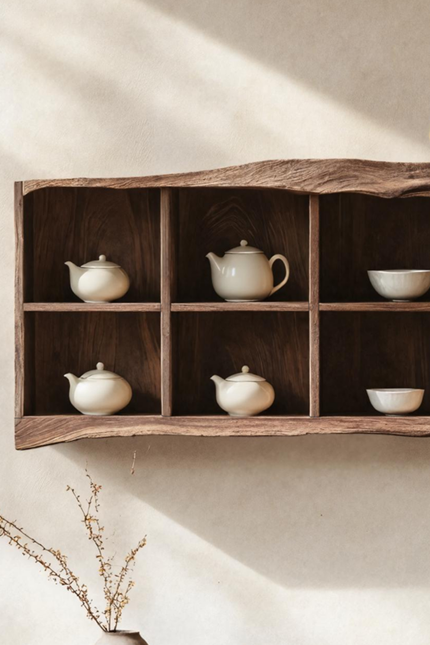 Handcrafted Live Edge Floating Shelf For Living Room Use