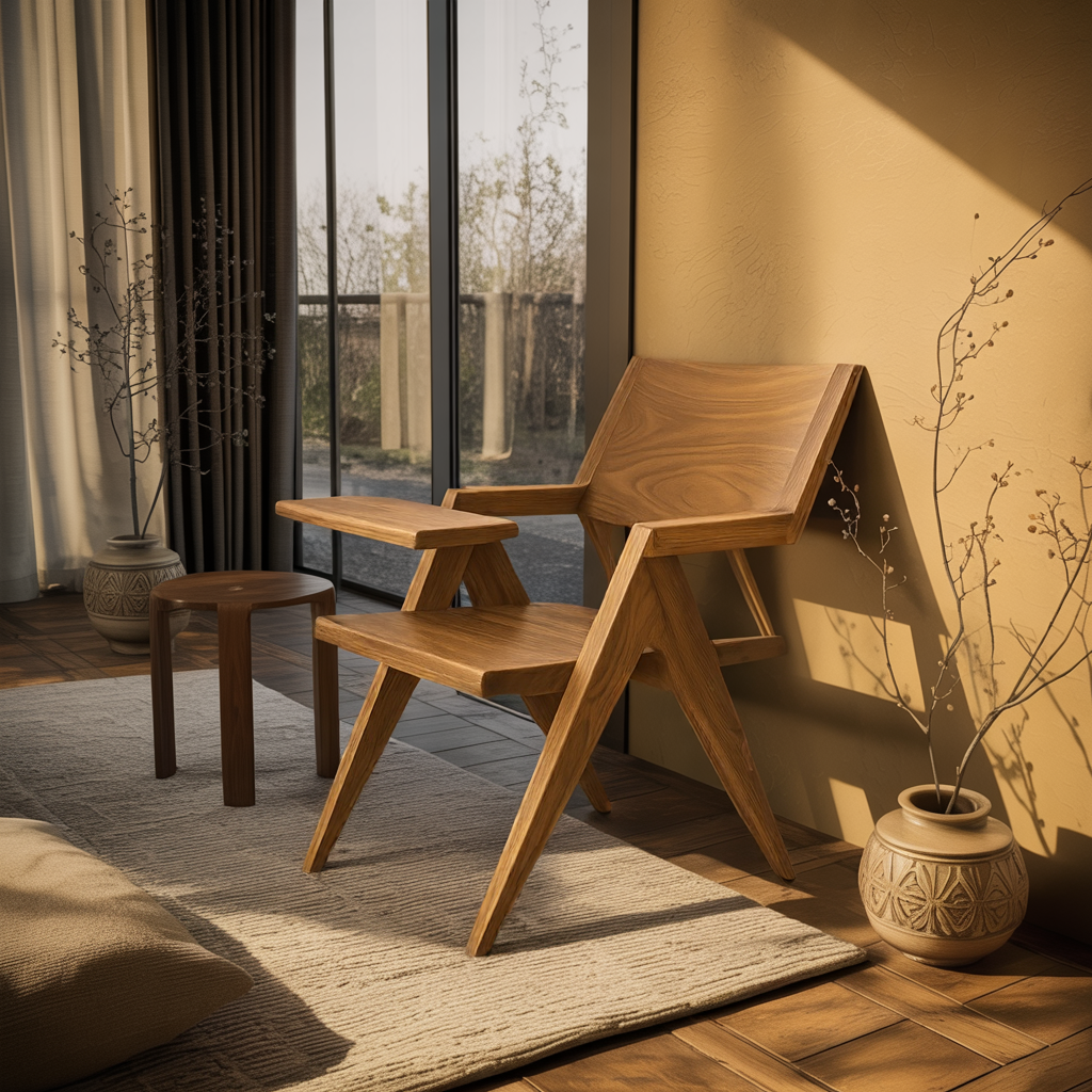 Modern Minimalist Outdoor Lounge Chair For Patio And Balcony