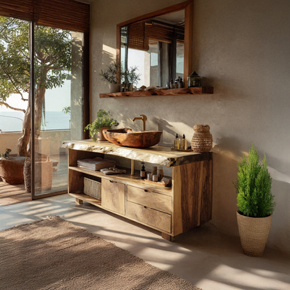Modern Mid Century Vanity For Bathroom Makeover