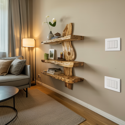 Rustic Wall Shelf For Bedroom Or Reading Corner Display