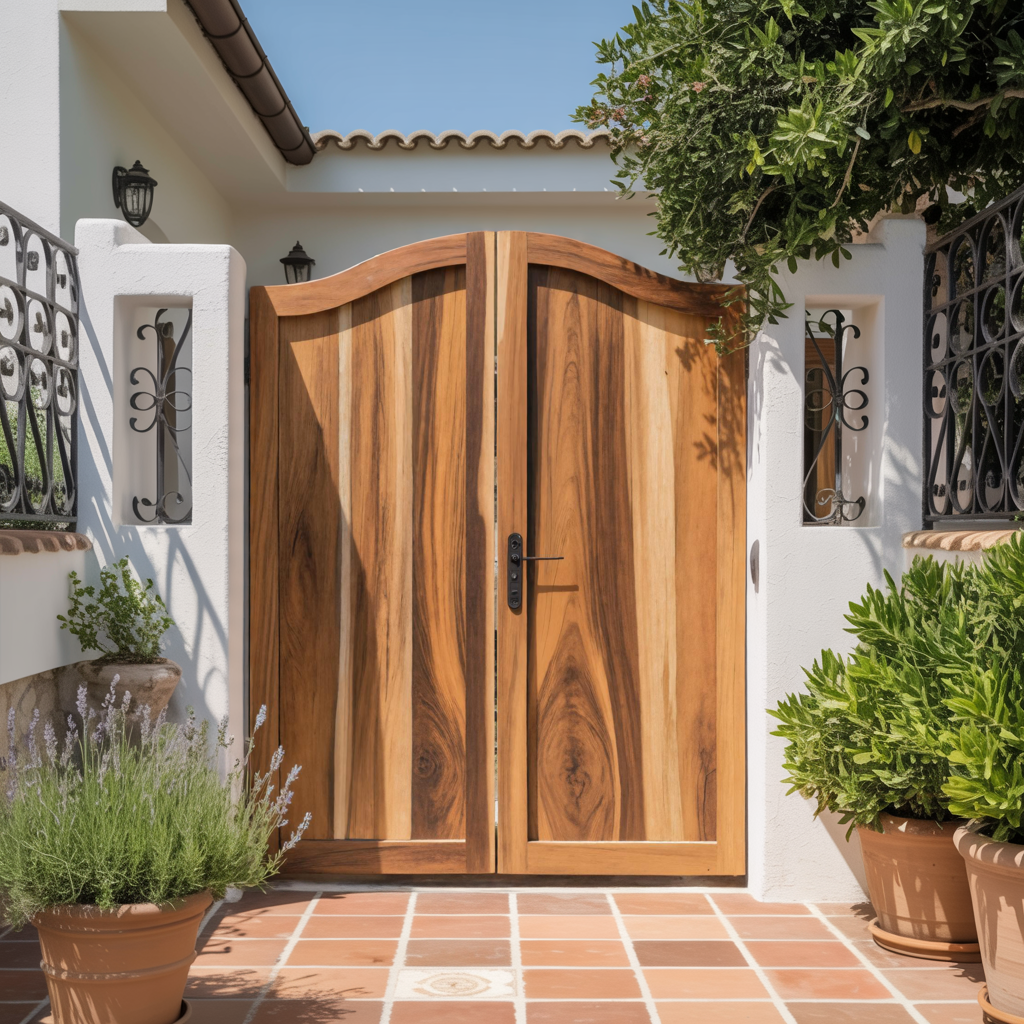 Elegant Arched Double Gate Entry Door For Garden Or Villa