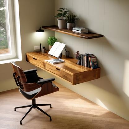 Modern Floating Desk For Bedroom And Office Setup