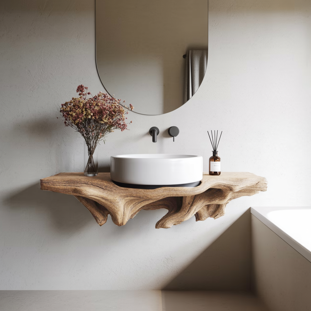 Farmhouse Bathroom Shelf Wall Mount For Storage