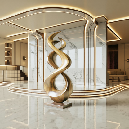 Rustic Abstract Sculpture For Outdoor Garden