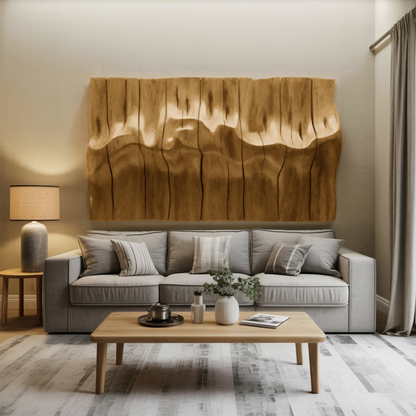 Modern Abstract Wall Art Carved Sculpture For Living Room And Office Wall