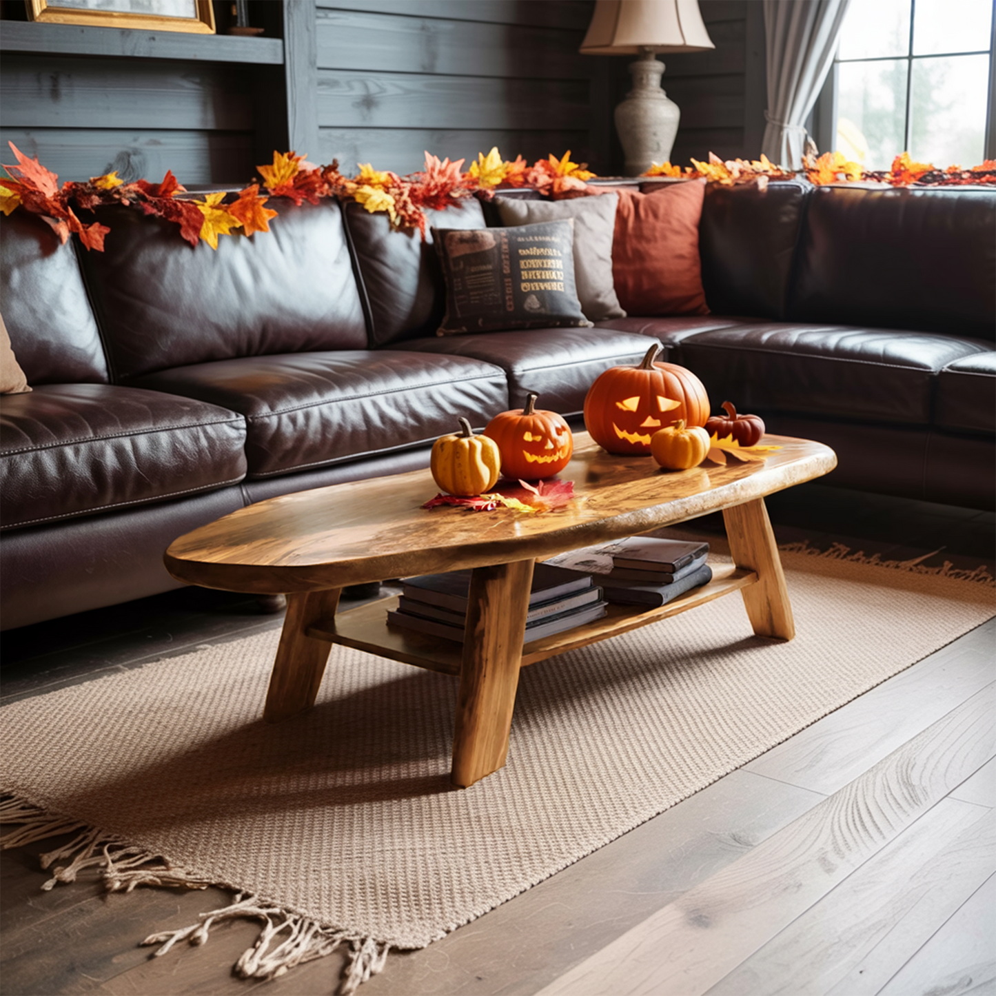 Farmhouse Live Edge Coffee Table Entryway Design Spooky Livingroom