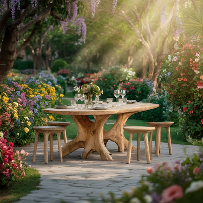 Handcrafted Wooden Dining Table For Furniture Decor