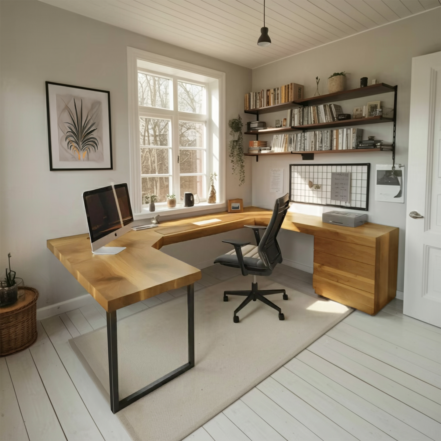 Modern U Shaped Desk For Home Office Use