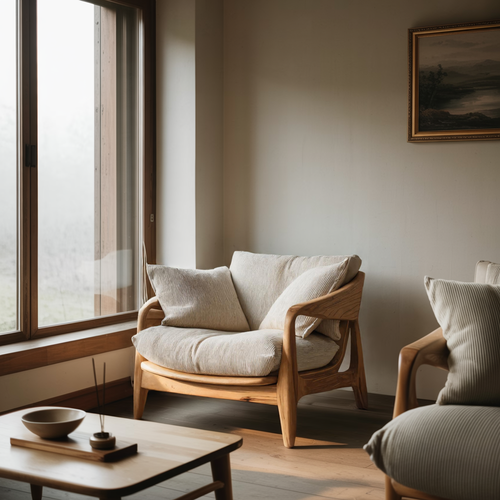 Modern Handcrafted Armchair For Living Room Or Reading Corner