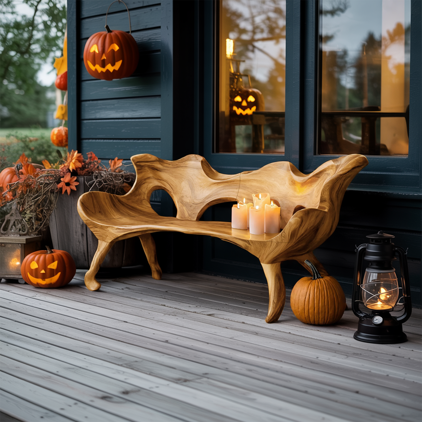 Farmhouse Wooden Bench For Living Room Rustic Furniture Decor