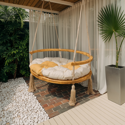 Boho Round Swing Chair For Porch Or Garden