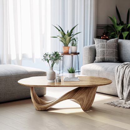 Rustic Solid Wood Table For Cozy Room Setup