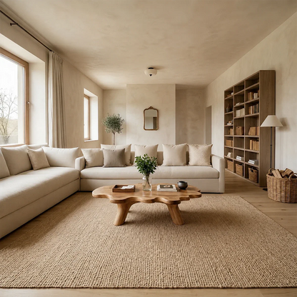 Modern Sculptural Coffee Table Natural Solid Wood Freeform Design