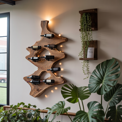 Mid Century Wine Stand For Kitchen Home Bar Display