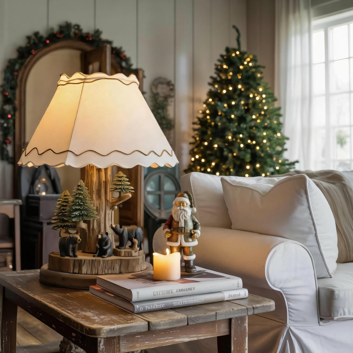 Rustic Bear Table Lamp For Cozy Winter Decor