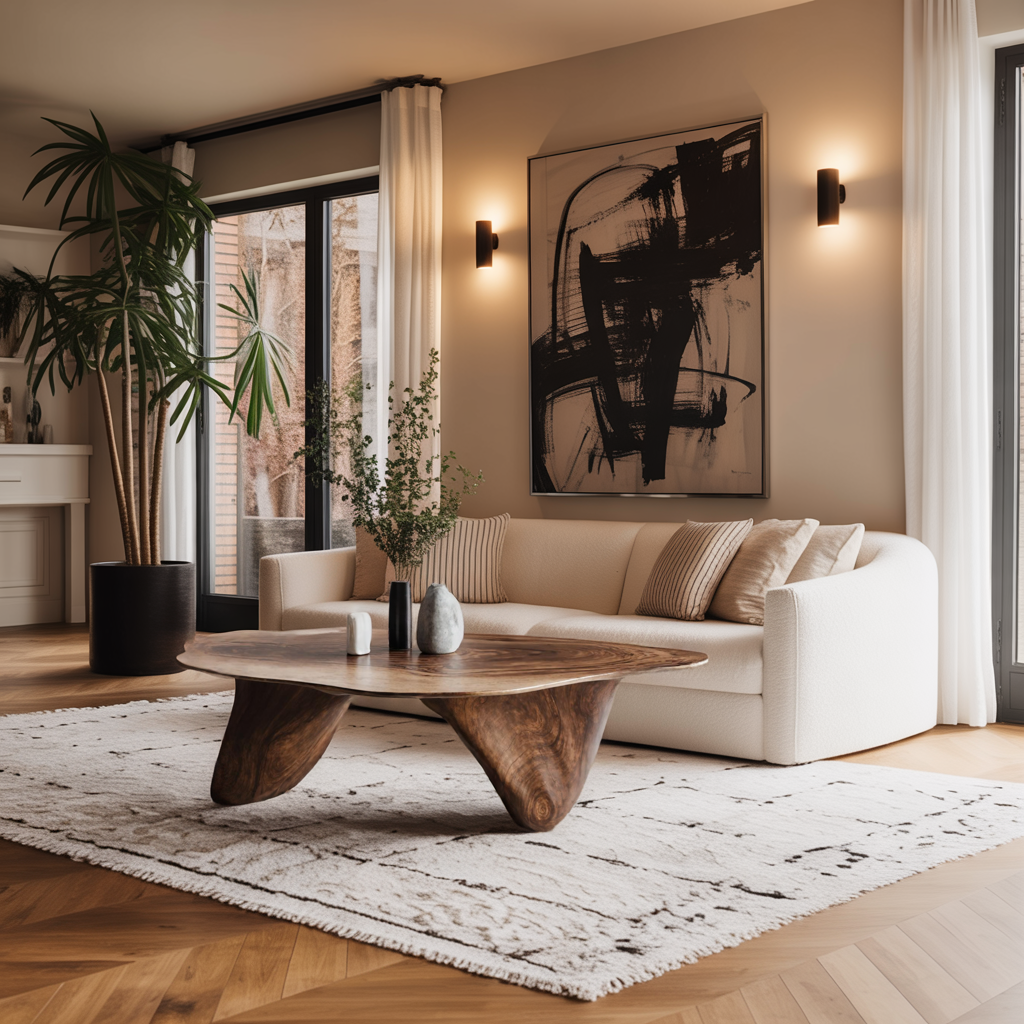 Handcrafted Low Table For Sophisticated Interiors