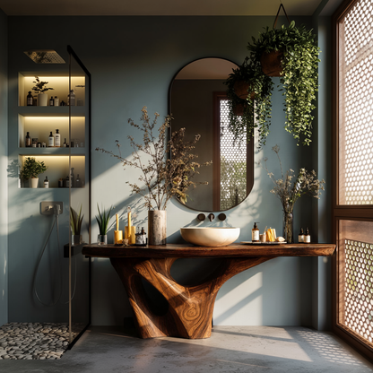 Rustic Solid Vanity For Timeless Bathroom Furniture