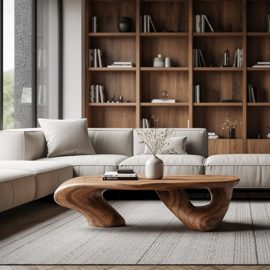 Handcrafted Low Table For Functional Room Setup