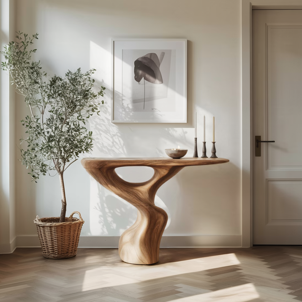 Rustic Accent Table Entryway Design