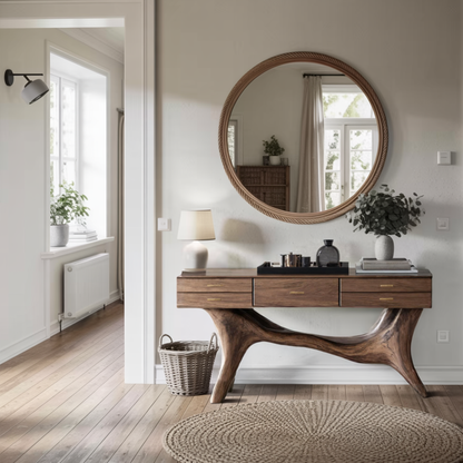 Handcrafted Wooden Console Table For Entryway Design Inspiration