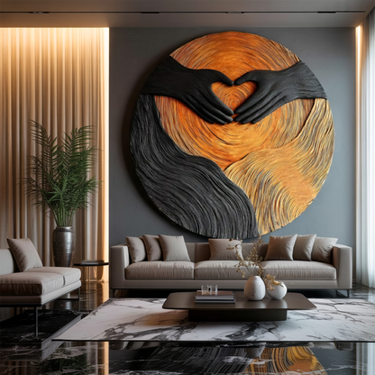 Handcrafted Wooden Wall Art Sculpture For Furniture Home Decor