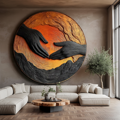 Modern Wooden Wall Art Sculpture For Entryway And Hallway Design