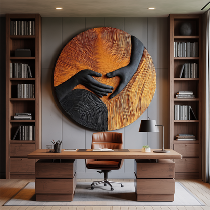 Mid Century Wooden Wall Art Sculpture For Home Furniture Decor