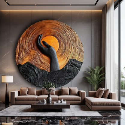 Handcrafted Solid Wood 3D Sculpture For Stylish Wall Decor