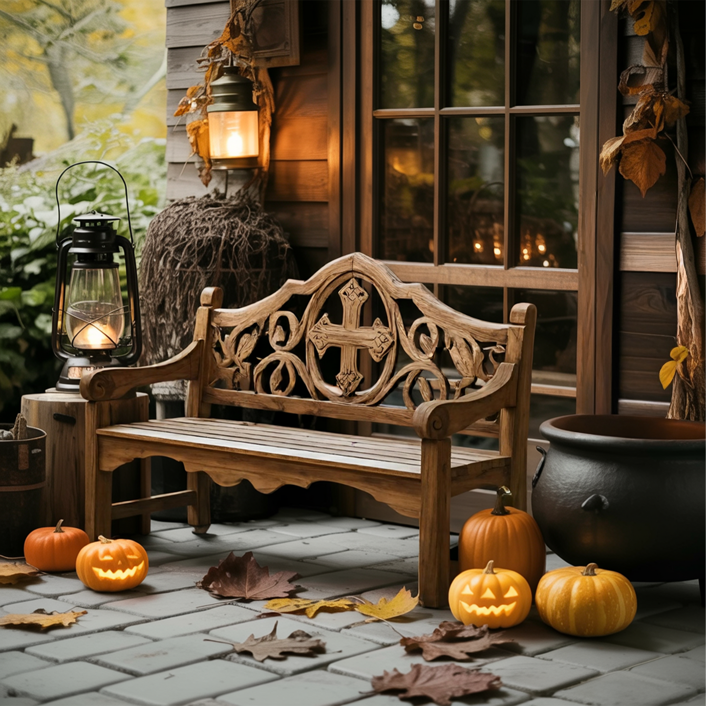 Farmhouse Halloween Patio Chair For Rustic Halloween Porch Decor