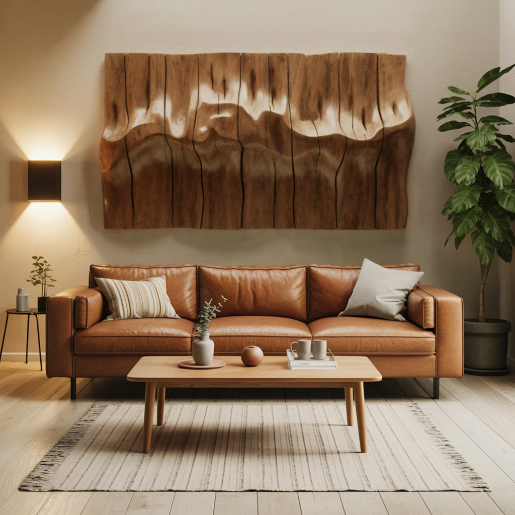 Modern Abstract Wall Art Carved Sculpture For Living Room And Office Wall