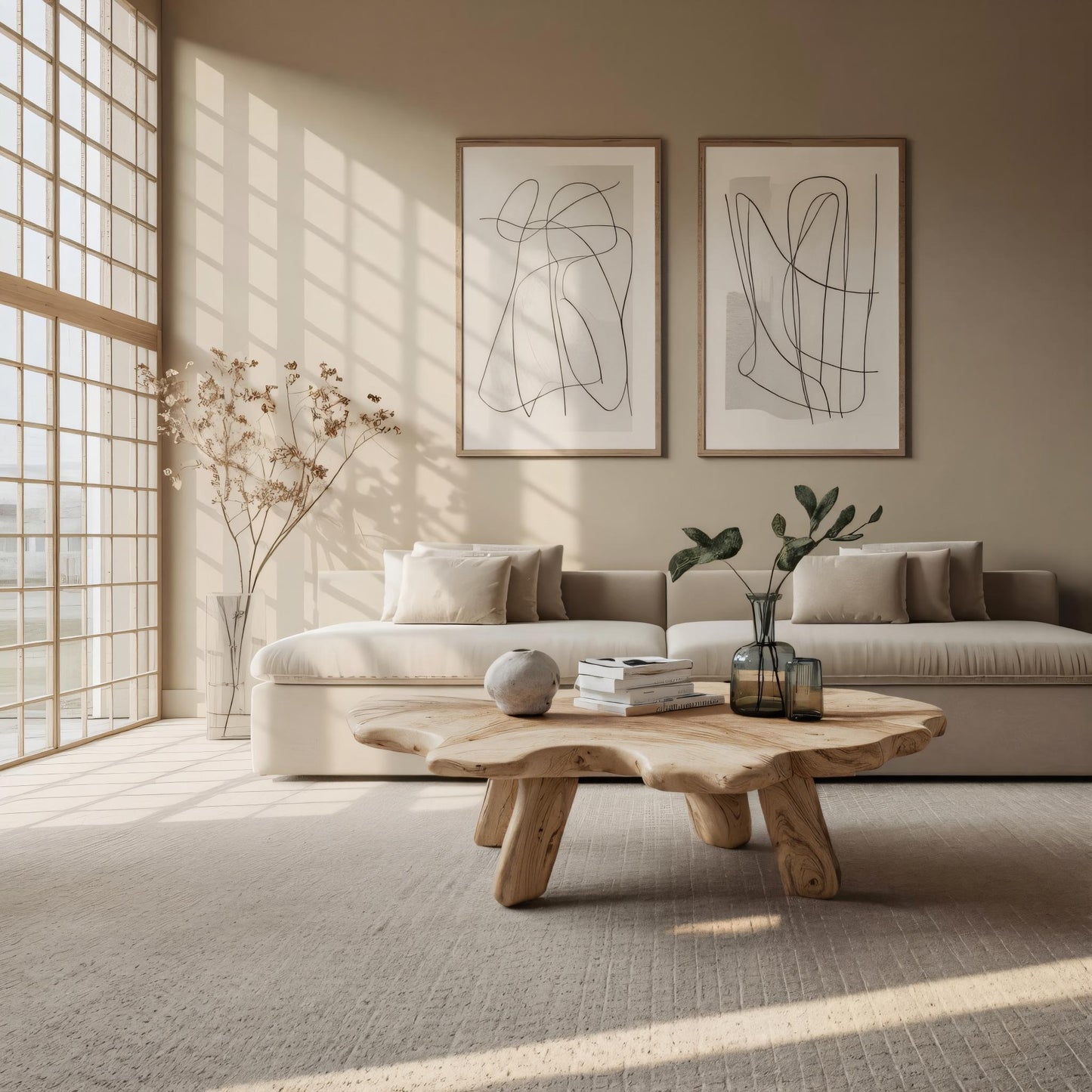 Rustic Low Table For Cozy Living Room