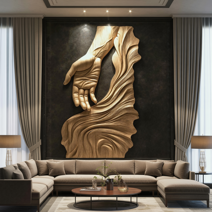 Rustic Large Sculpture Wall For Bedroom Artistic Display