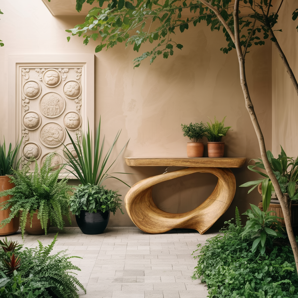 Rustic Live Edge Console Table Entryway Design