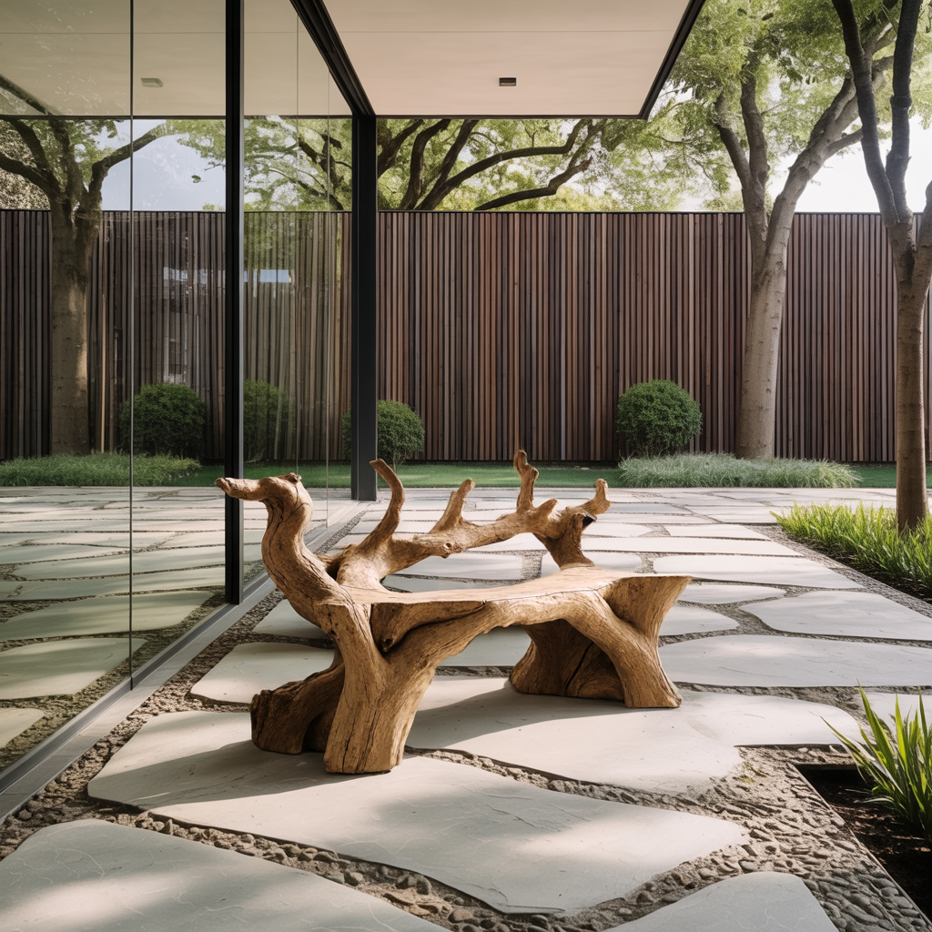 Handcrafted Wooden Bench For Custom Made Living Room Furniture