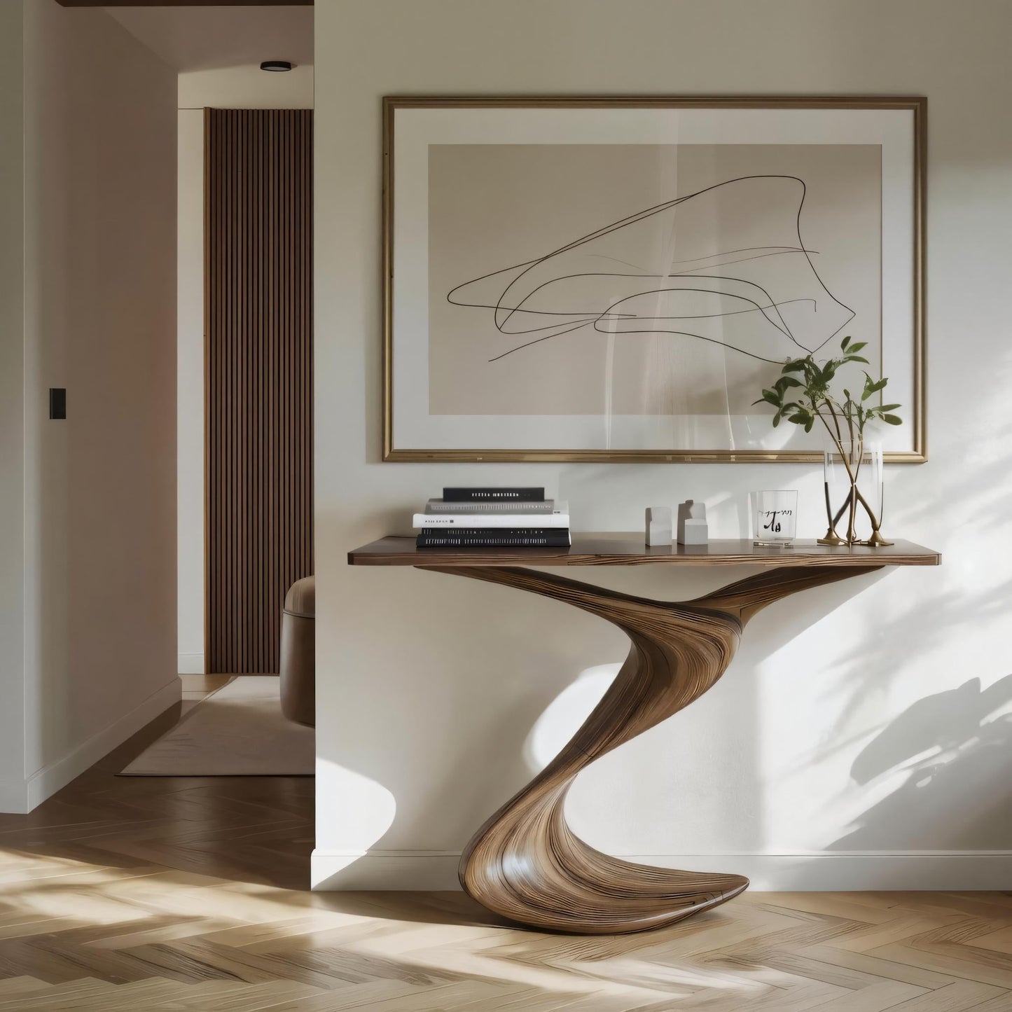 Rustic Console Table Entryway Design