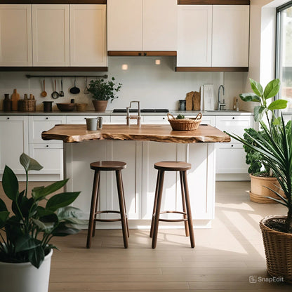 Farmhouse Live Edge Tabletop For Dining Room Decor