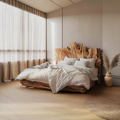 Rustic Live Edge Headboard For King Or Queen Bed