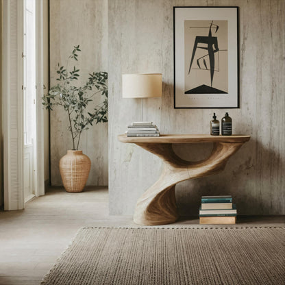 Farmhouse Solid Wood Console Table For Furniture Decor Space